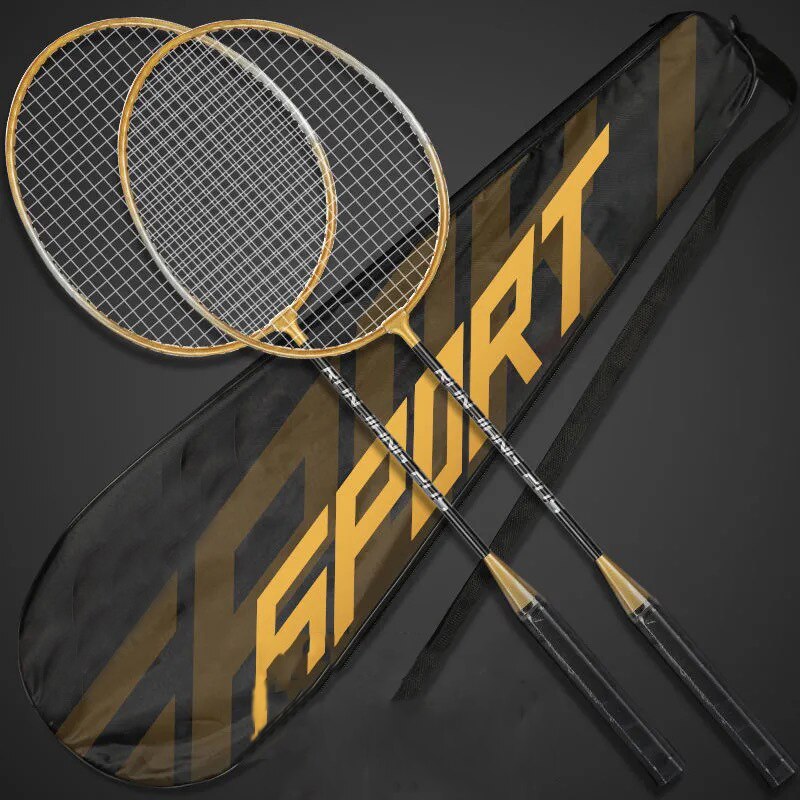 2pcs Badminton Rackets Set Ultra Light Double Badminton Racquet Titanium Alloy Lightest Playing Badminton Whole -40