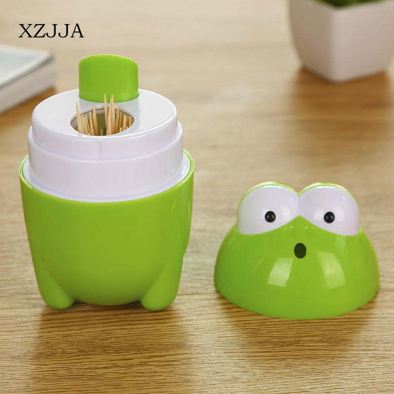 XZJJA 1 pcs Plastic Automatische Tandenstoker Houder Tandenstoker Box Dispenser Emmer Thuis Bar Tafel Accessoires