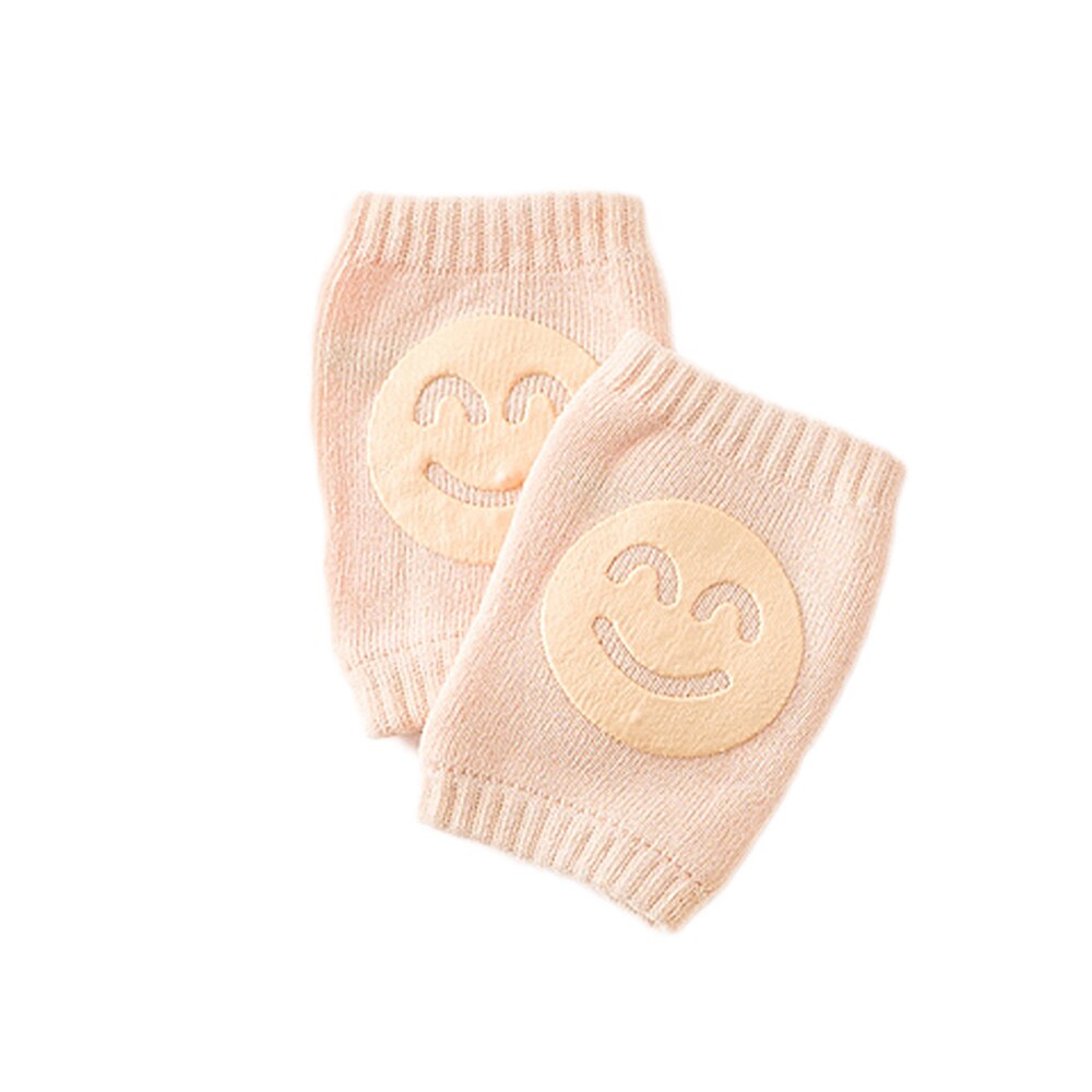 Coderas antideslizantes para niños pequeños, accesorios para bebés, rodilleras con sonrisa, Protector, rodillera de seguridad, calentador de piernas para niñas y niños: beige