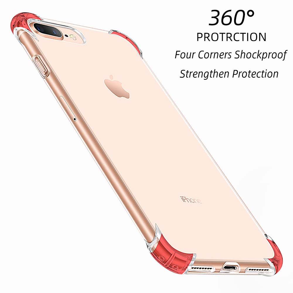 Shockproof Phone Case Ultra Thin Clear For iPhone 11 12 Pro X XS Max Transparent Silicone Case For iPhone 6 7 8 Plus Back Cover