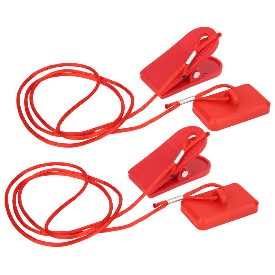 2 uds. Interruptor de seguridad para máquina de correr, llave de imán de bloqueo, accesorio Universal, Clip rectangular, cinta de correr, interruptor de seguridad