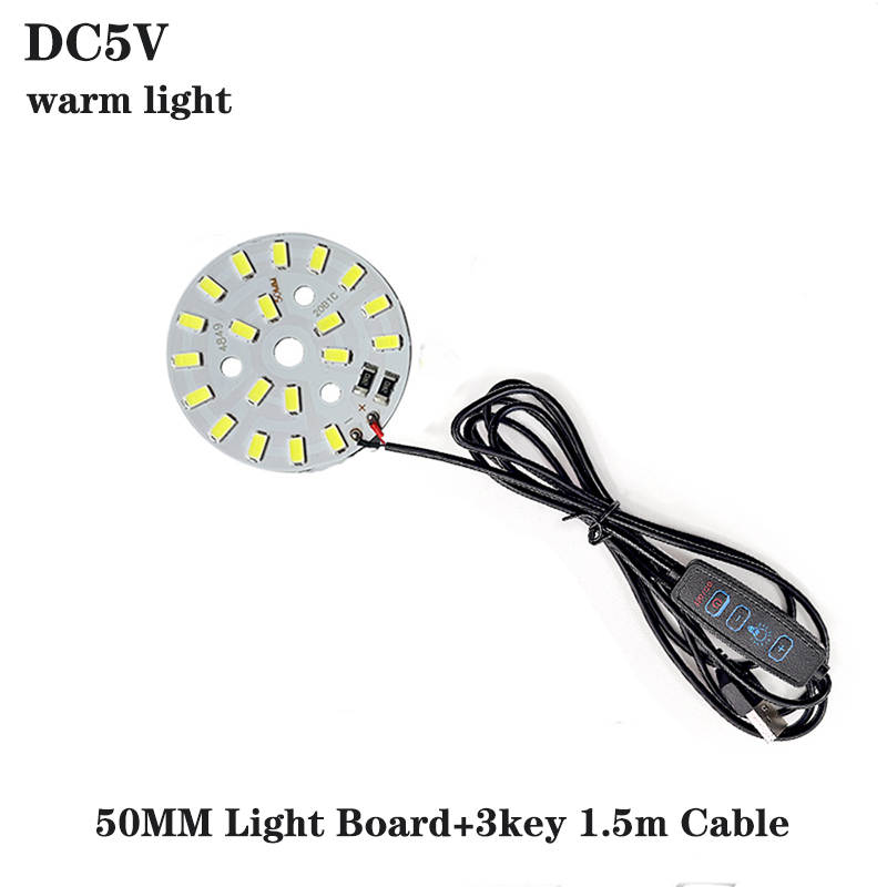 1 ST LED Chips DC5V Dimbare Lichtkaart 5730SMD Enkele/Drie Kleur LED lichtbron 10 W/12 W Met USB Dimmer Controller 1.5 m lijn: groen