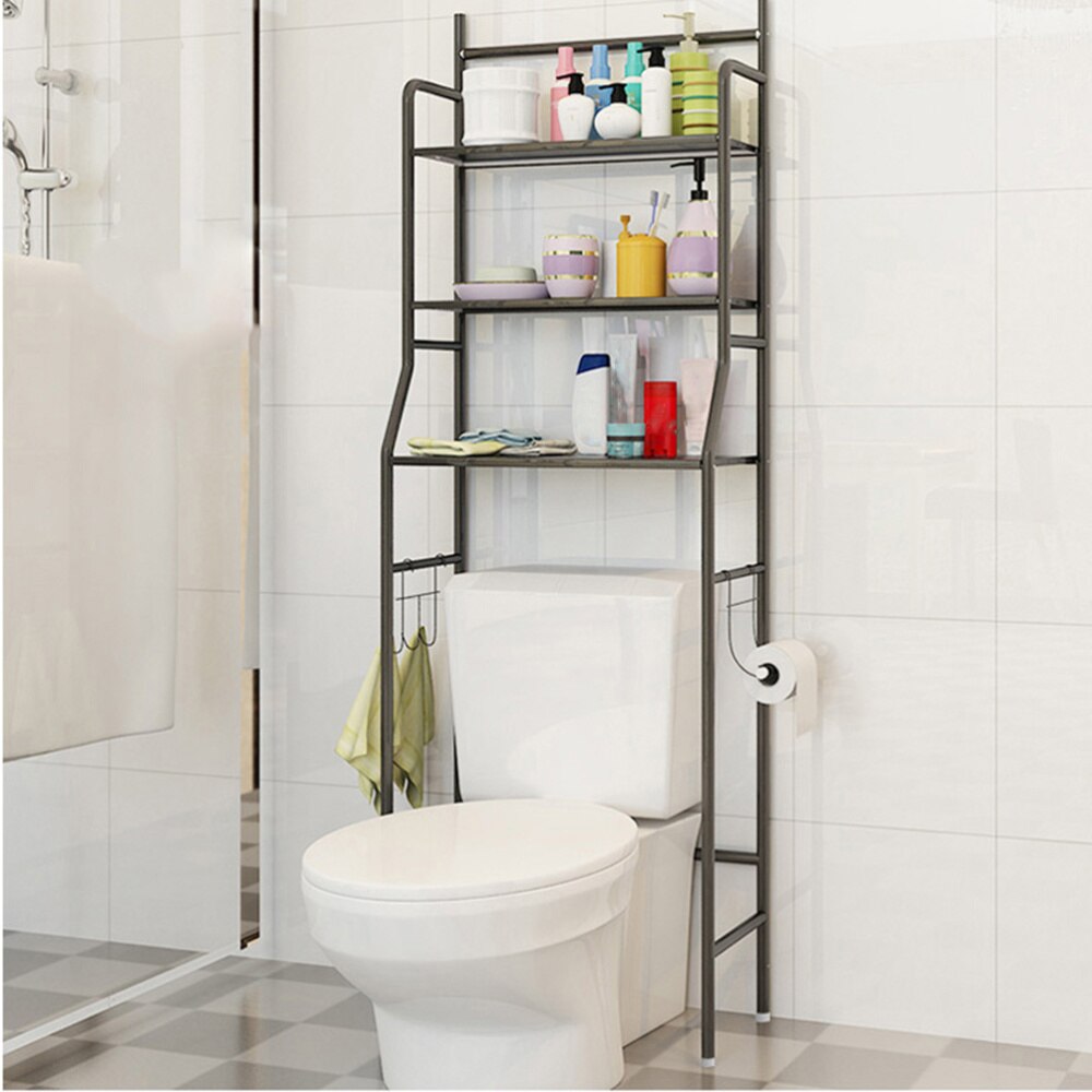 3 Tier Over the Toilet Storage Rack Space Saving Bathroom Kitchen Organizer(White)