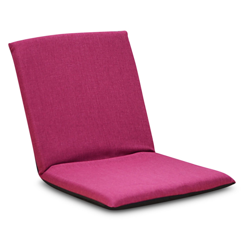 Foldable Floor Chair Adjustable Relaxing Lazy Sofa Seat Cushion Lounger: Rose Red
