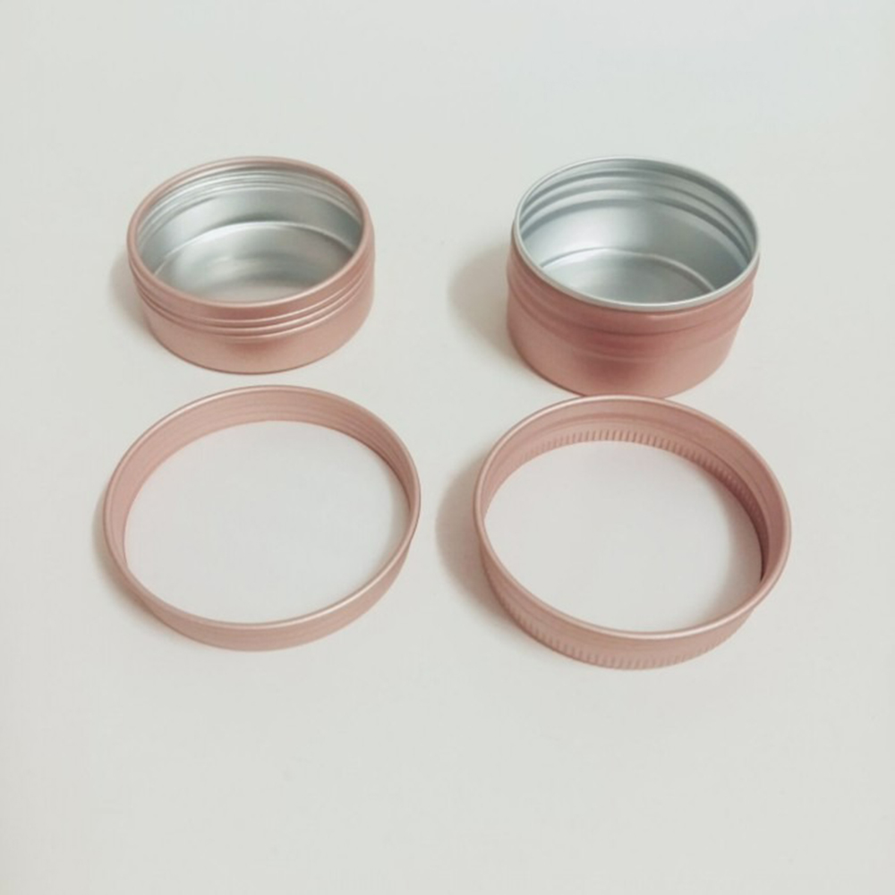 5/10/15/20/30/50/60g Rose Gold Round Empty Aluminum Box Lids Silvery Tin Cans Round Metal Box Empty Ceam Jar Cosmetic Containers