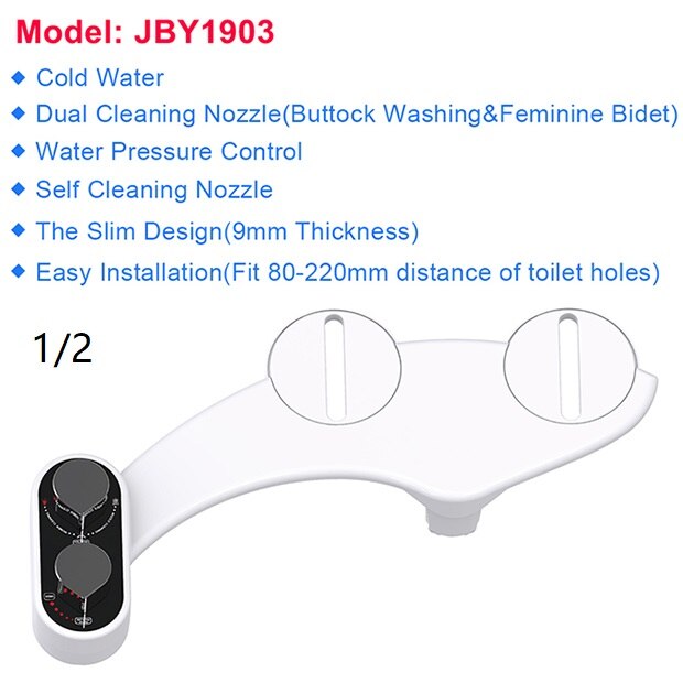 Bidet Attachment Non Electric Toilet Seat Bidet Self Cleaning and Cold Water Mixed Bidet Sprayer