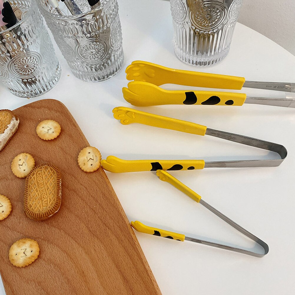 Stainless Steel Cooking Tongs Kitchen Tongs Non-Slip Food Tongs BBQ Tongs