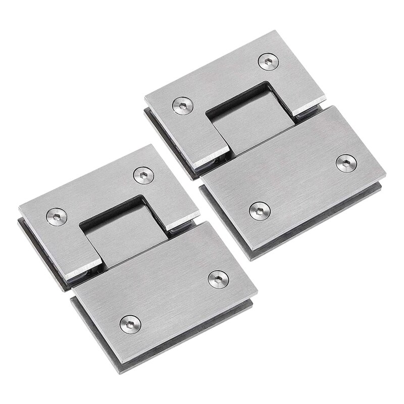 2 Stck Edelstahl Tür Klemme dauerhaft 180 Grad Glas Clip Tür Armaturen Tür Klemme Halterung Rahmenlose Dusche: Ursprünglich Titel