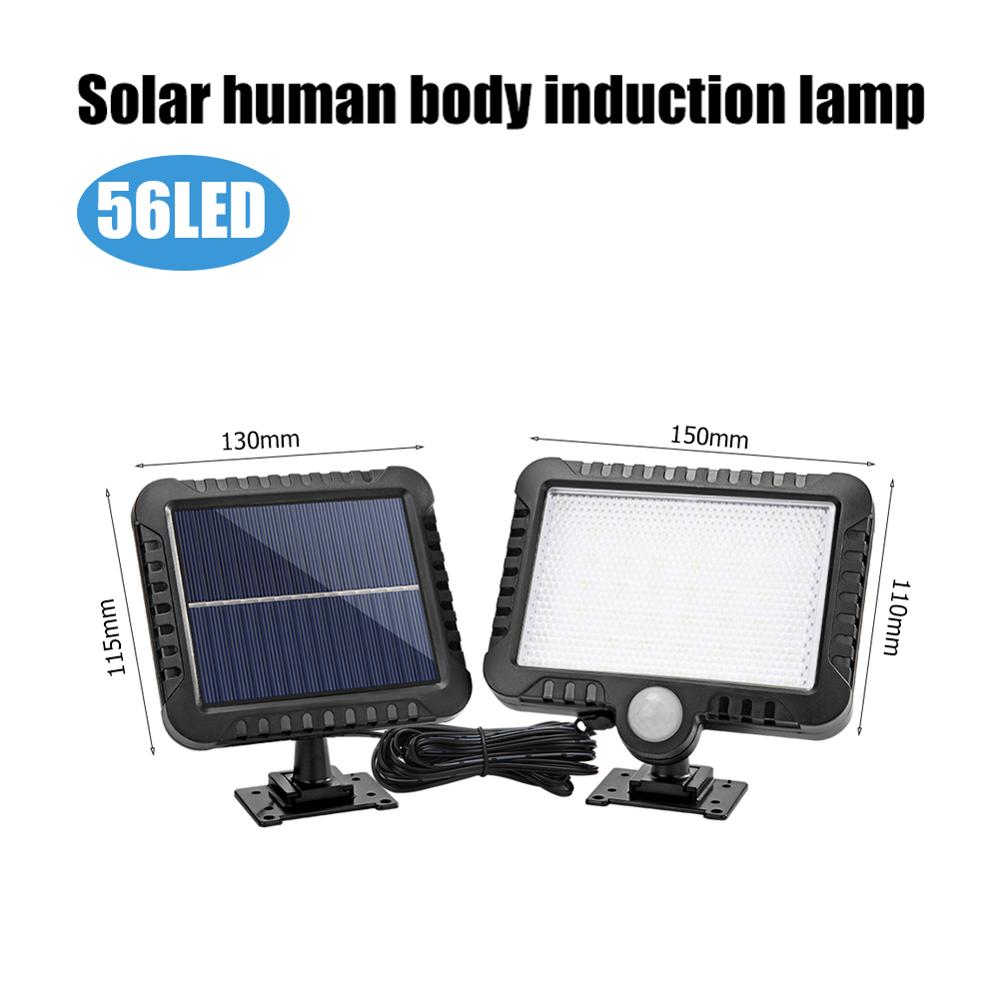 Outdoor Lighting COB 120 LED Solar light Garden decor Lamp Human Body Induction Light Waterproof Yard Street Light Wall lamp: 56 LED B