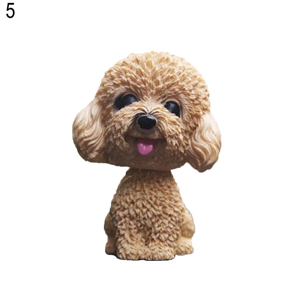 Cabeza oscilante para cachorro, perro de imitación, Interior de coche, adorno para el salpicadero,: 5