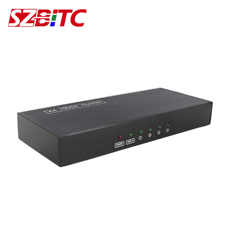 Szbitc 4k 1 x 4 hdmi splitter 1 in 4 output hdmi distributeur video converter 4k 30hz 3d edid  rs232 voor  ps4 pc dvd naar tv