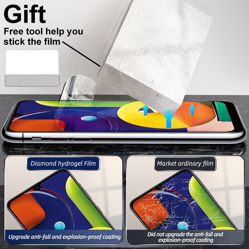 Hydrogel Film for Samsung Galaxy a32 5g 4g a12 a02s a02 a52 a72 a22 m62 M52 a51 Screen Protector Samsun a 12 02 32 Protect Film
