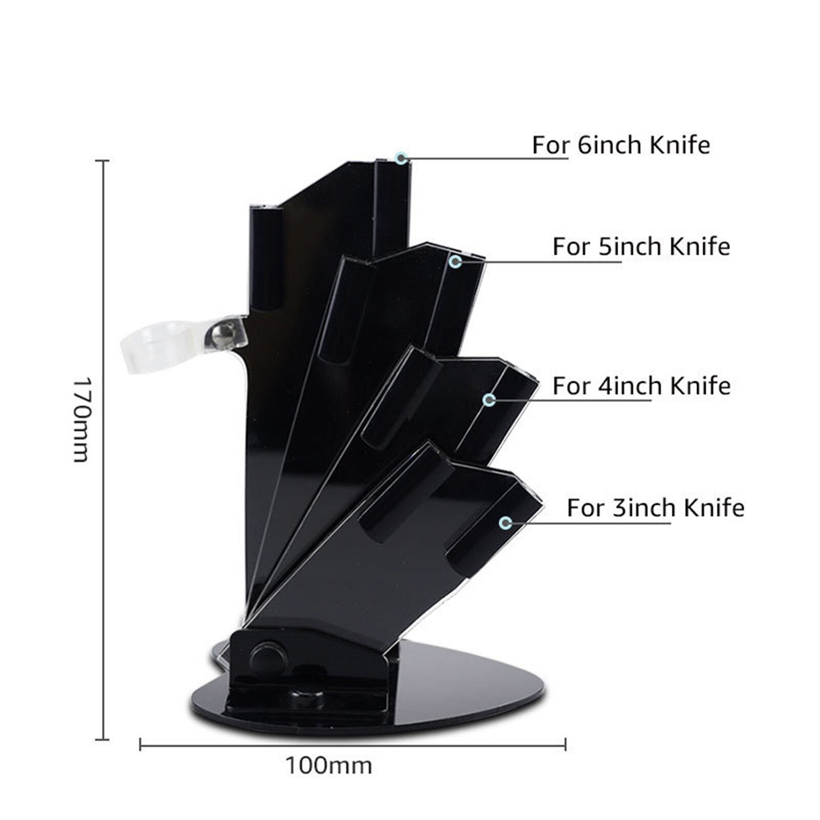 Schwarz Acryl Kichen Messer Halfter Für Keramik Messer Messer Mit Schäler Lagerung Besteck Stehen Block Werkzeug einstellen # T3G