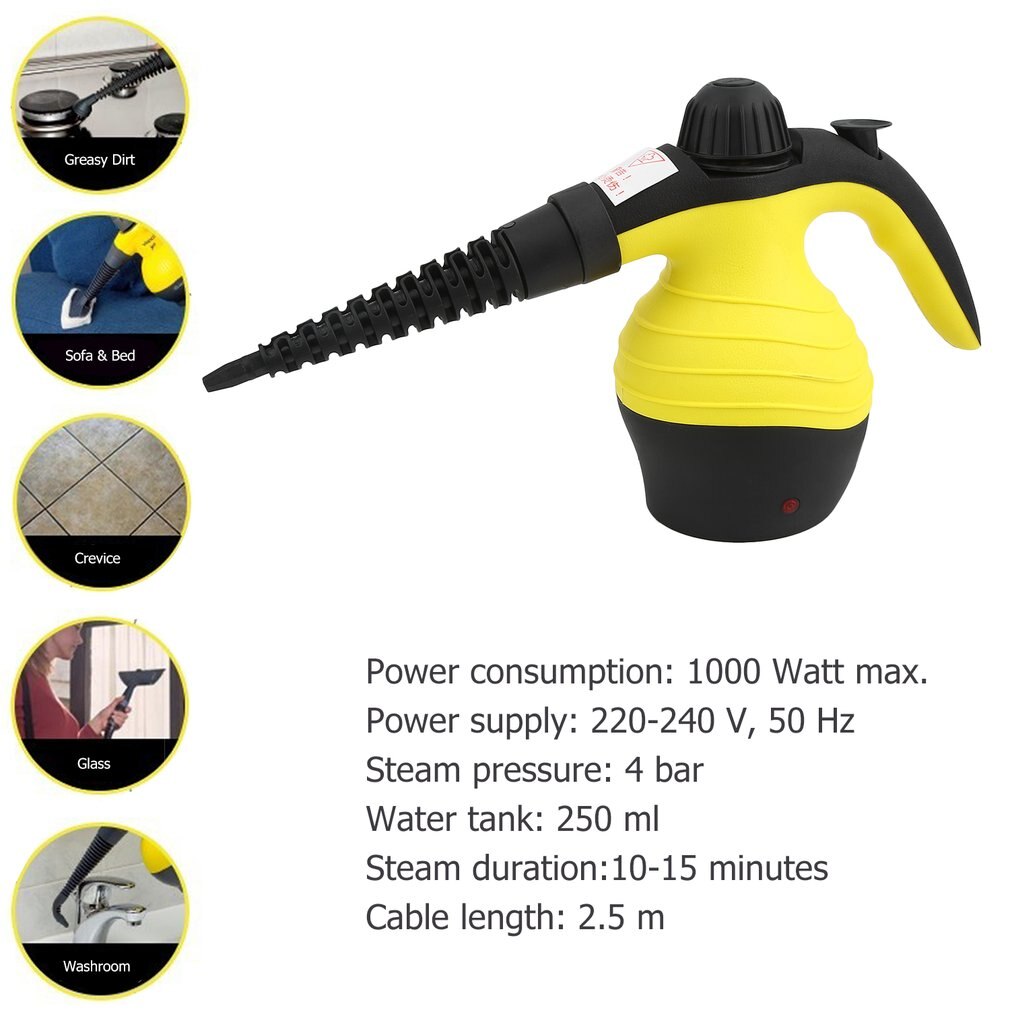 Portable 220-240V Hand Held Steam Cleaner Multifunctional High Temperature Cleaning Device Household Steam Cleaning Machine