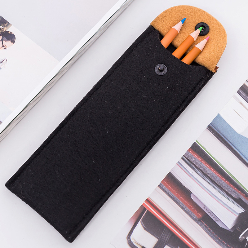 Smiple Effen Kleur Etui Zwart/grijs Pencilcase Estuches School Pennenbakje Potlood Tas Schoolbenodigdheden Student Briefpapier