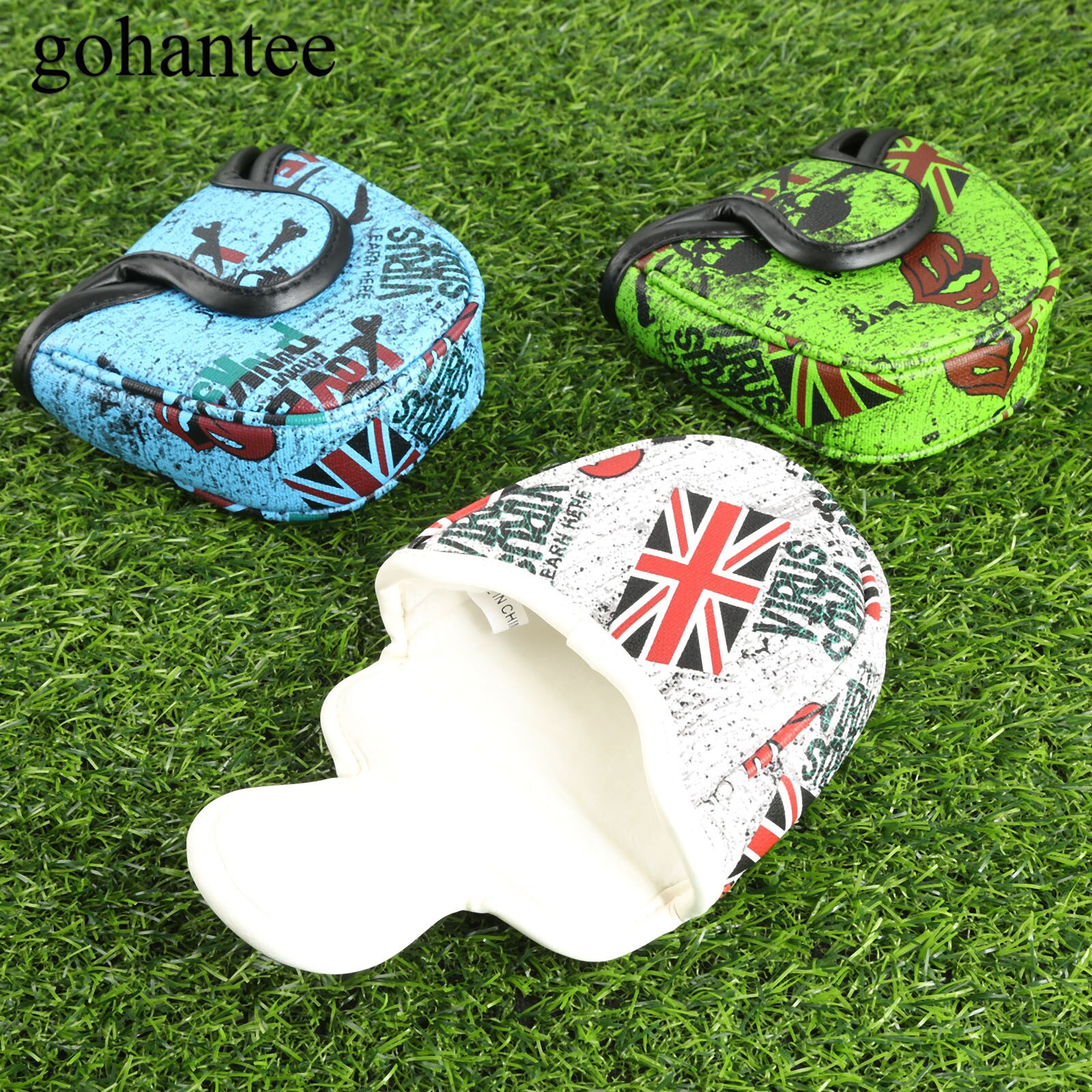 Copricapo Putter da Golf in pelle PU 1Pc con chiusura magnetica copricapo da Golf colorato copricapo Putte sport bianco/verde/blu