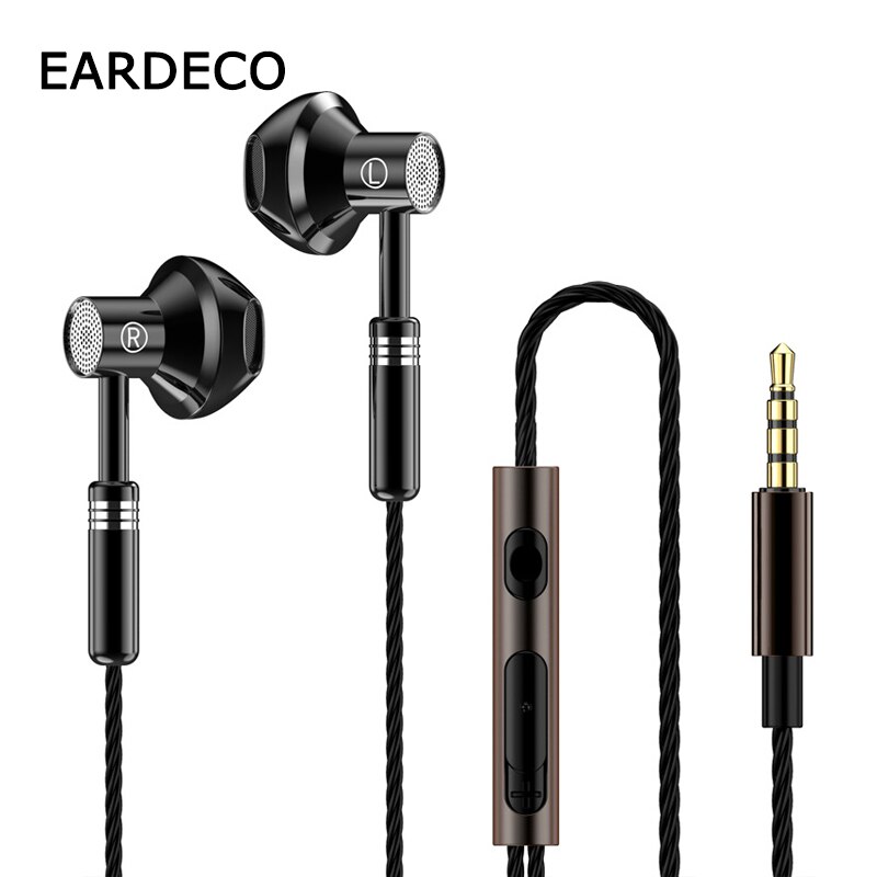 Eardeco 9D Stereo Met Microfoon Oortelefoon Headphon In-Ear Wired Hoofdtelefoon Bass Draad Earphon Oordopjes Telefoon Headset Met Microfoon