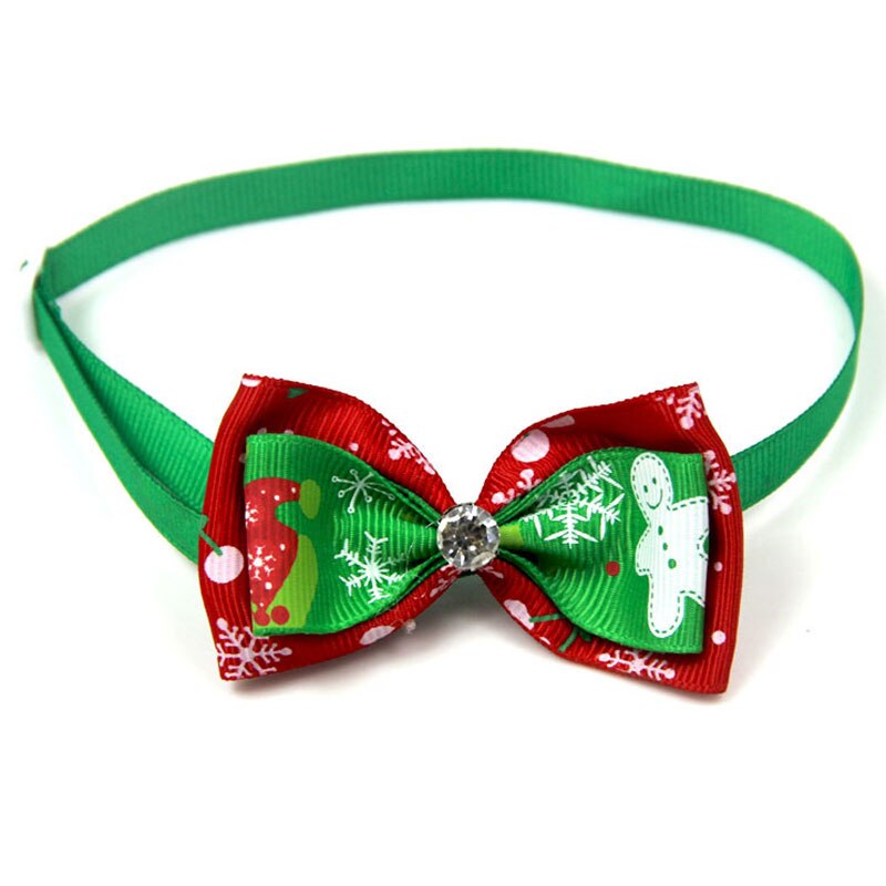 Reflective Tape Pet Christmas Series Pet Bow Tie Pet Dog Cat Necklace Adjustable Strap Collar Belt Flash Diamond Pet Supplies: 12