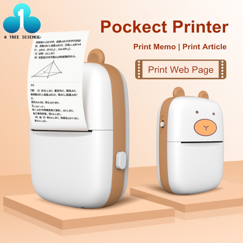 A8 printing Bluetooth connection thermal black and white mini printer error problem Office document web page picture printer