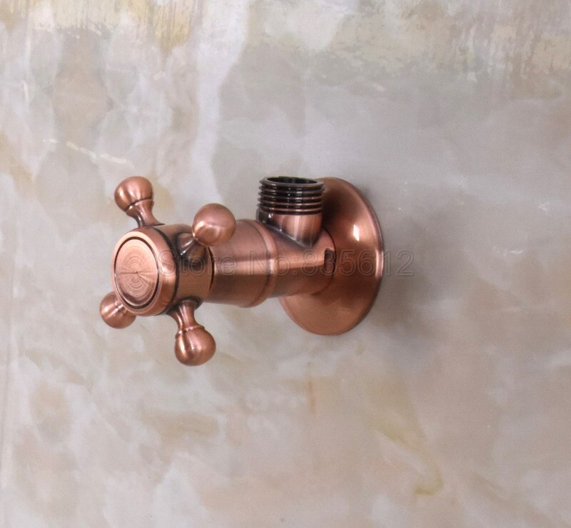 Antique Red Copper 1/2"malex 1/2" male Brass Bathroom Angle Stop Valve Filling Valves Bathroom tav012