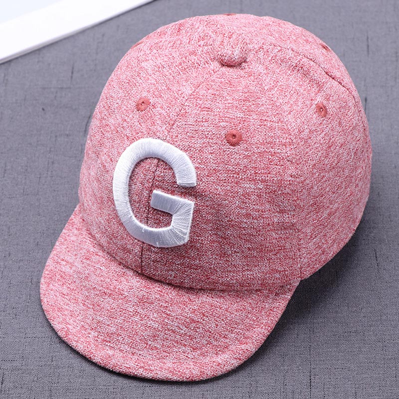 Gorra de béisbol bordada con letras A para bebé, gorro con hebilla ajustable, suave, con visera: red