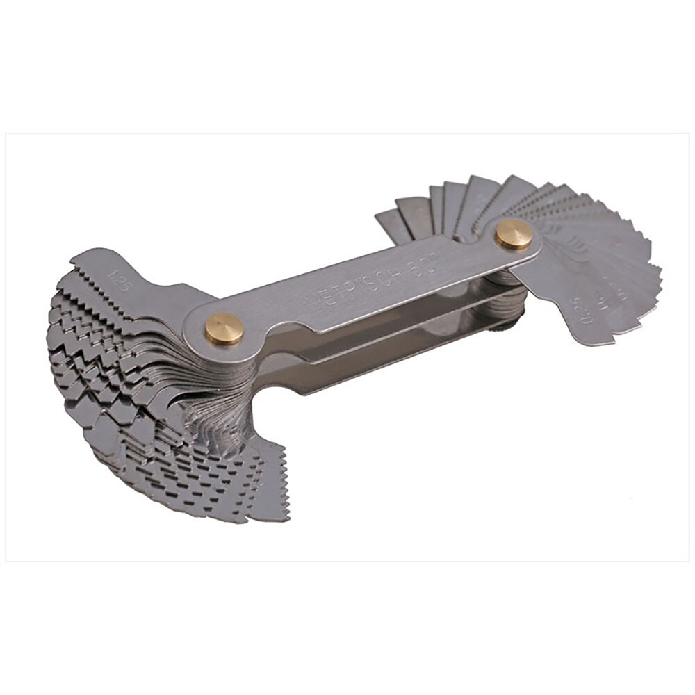 Ensemble de 52 lames SAE Whitworth 55 degrés et métrique 60 degrés poignée Whitworth filetage jauge de pas outils de jaugeage