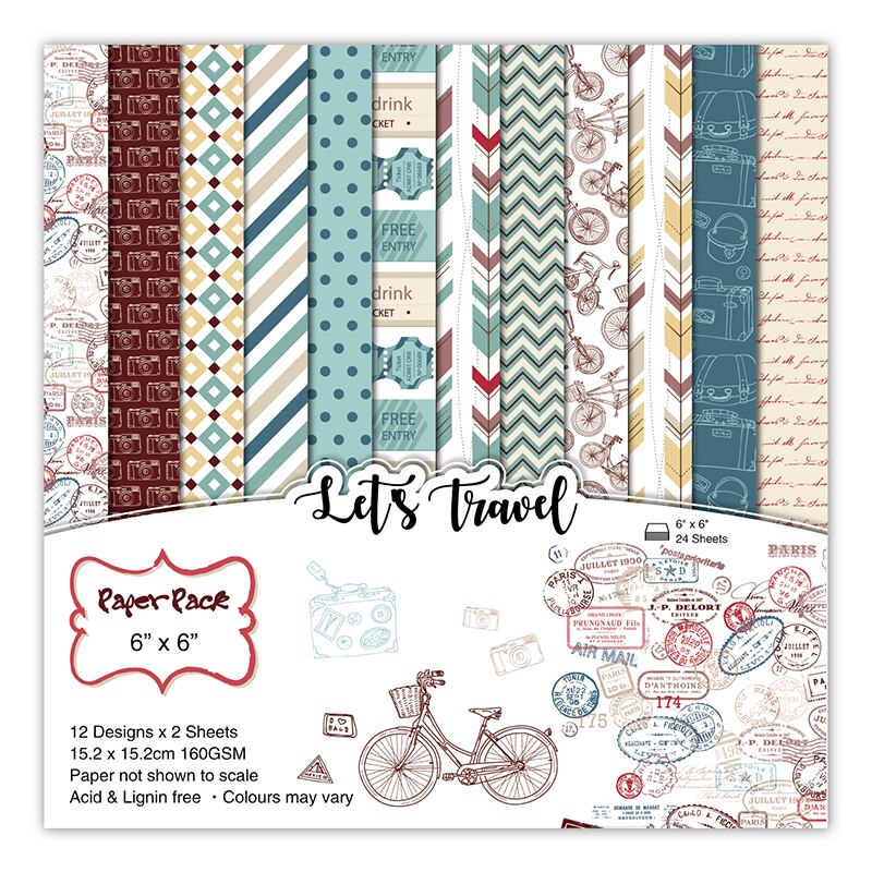 24 stücke 6 "Single-seite Fahrrad aufbringen kreative papercraft kunst papier handgemachte scrapbooking Bausatz einstellen bücher