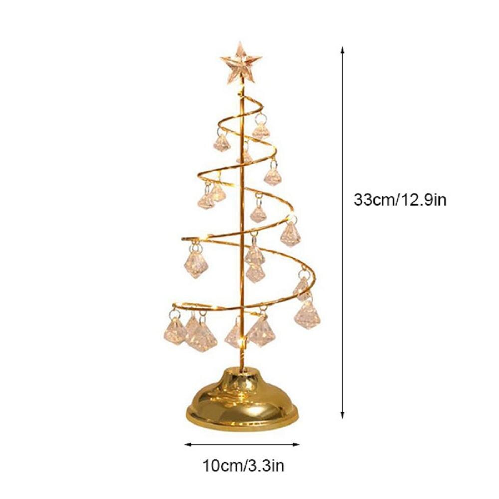 Guirnalda navideña de luces led dorada y plateada, lámpara de mesa de decoración navideña para dormitorio, lámpara de mesa blanca fría cálida para decoración de escritorio, luz nocturna