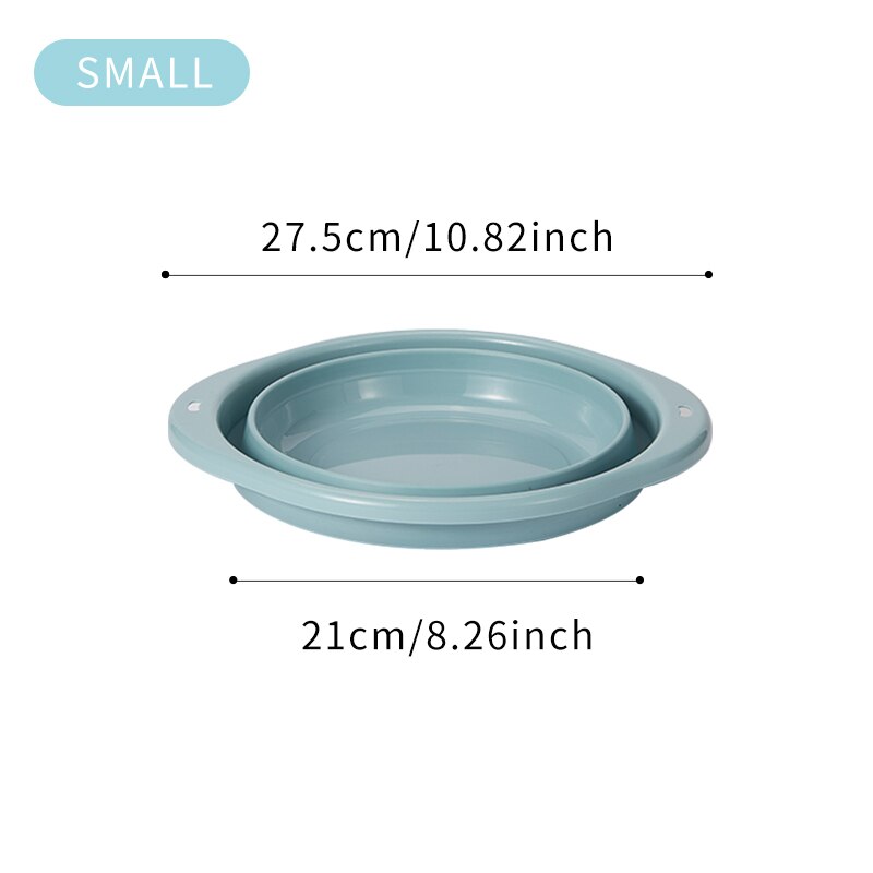 Multi-Purpose Folding Wash Basin Collapsible Bucket Foldable Washbasin Travel Portable Footbath for Household lavabo plegable: green small