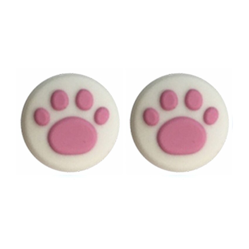 YuXi 2 sztuk słodki kociak Paw silikonowe nakładki na przyciski pokrywa dla przełącznik do nintendo NS Lite Joy Con JoyCon gałka analogowa Grip Joystick czapki: No.53