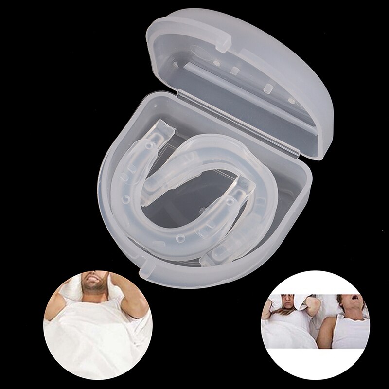 Férula Dental protectora bucal, férula para dientes de noche, molienda + estuche de almacenamiento, herramienta de ayuda para dormir, cuidado de salud bucal, abrazadera de dientes