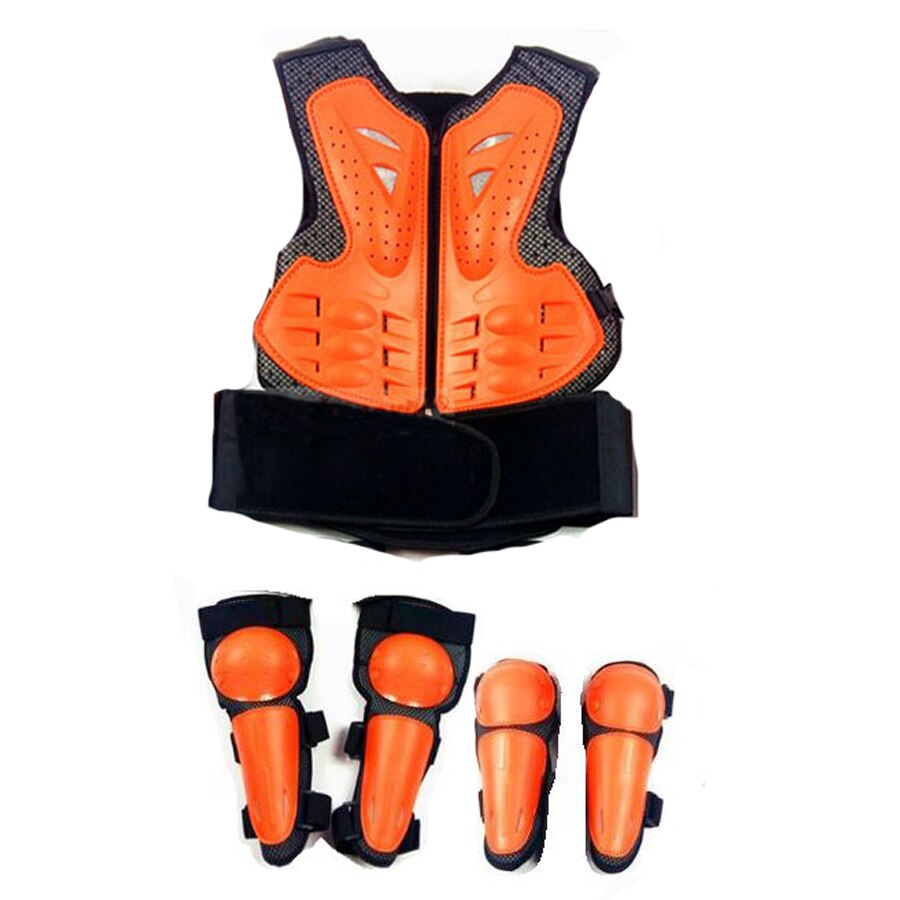 4-15 years Child Full Body Protector Vest Armor Kids Motorcycle Off Road Skating Skiing Jacket protect armour guard body set