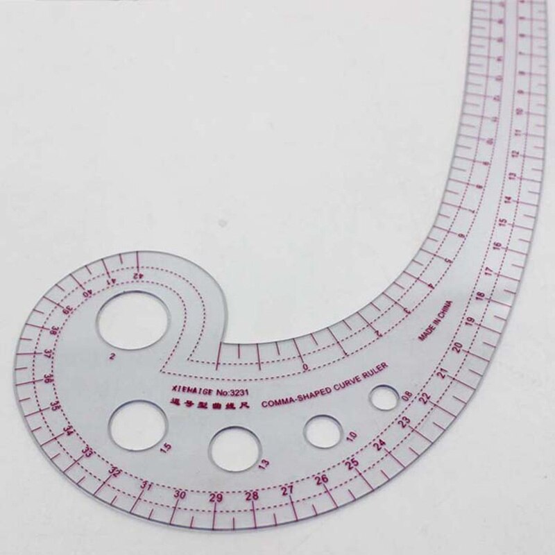 Multi-Function Sewing Ruler Curve Ruler Clothing Sample Garment Cutting Pattern Making Metric Yardstick Drawing Sewing Tools