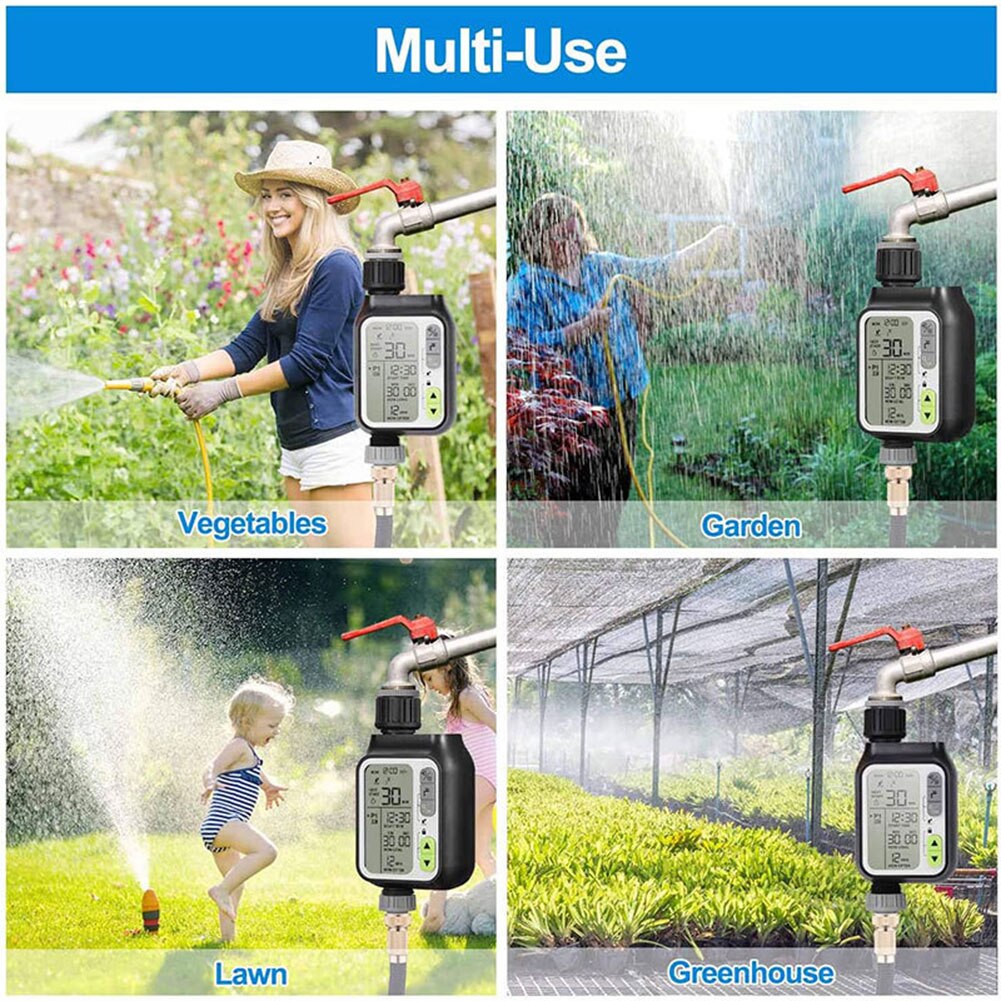 Ne Digital Irrigation Timer Programmable Outdoor Smart Rain Sense Automatic Watering Irrigation Timer Garden Water Timer