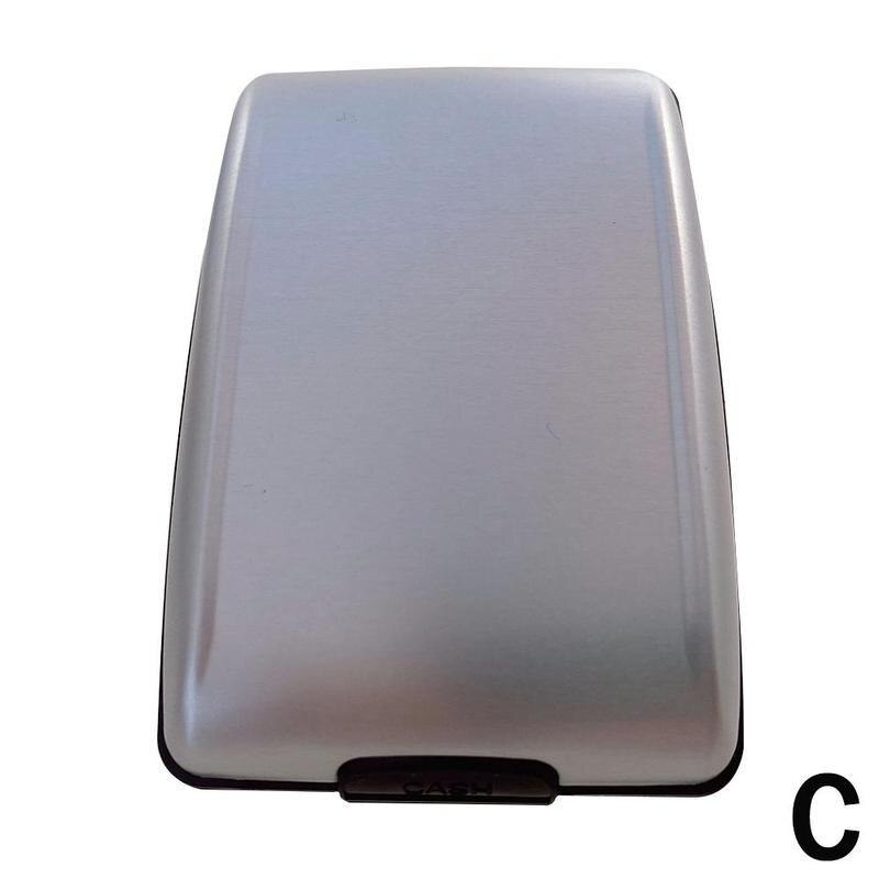 Aluminium Alloy Bankcard Blocking Hard Case Wallet Credit Card Anti-RFID Scanning Protect Card Holder: C