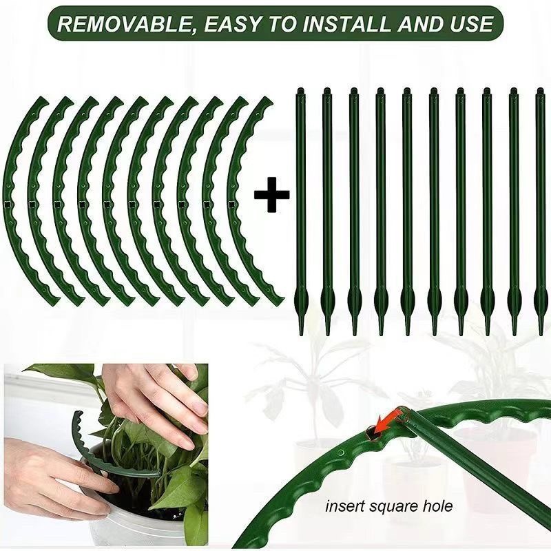 Plant Support Pile Garden Semicircle Flower Stand Cage Plant Grow Fixing Rod Vine Climbing Bracket Stake Holder Bonsai Tool