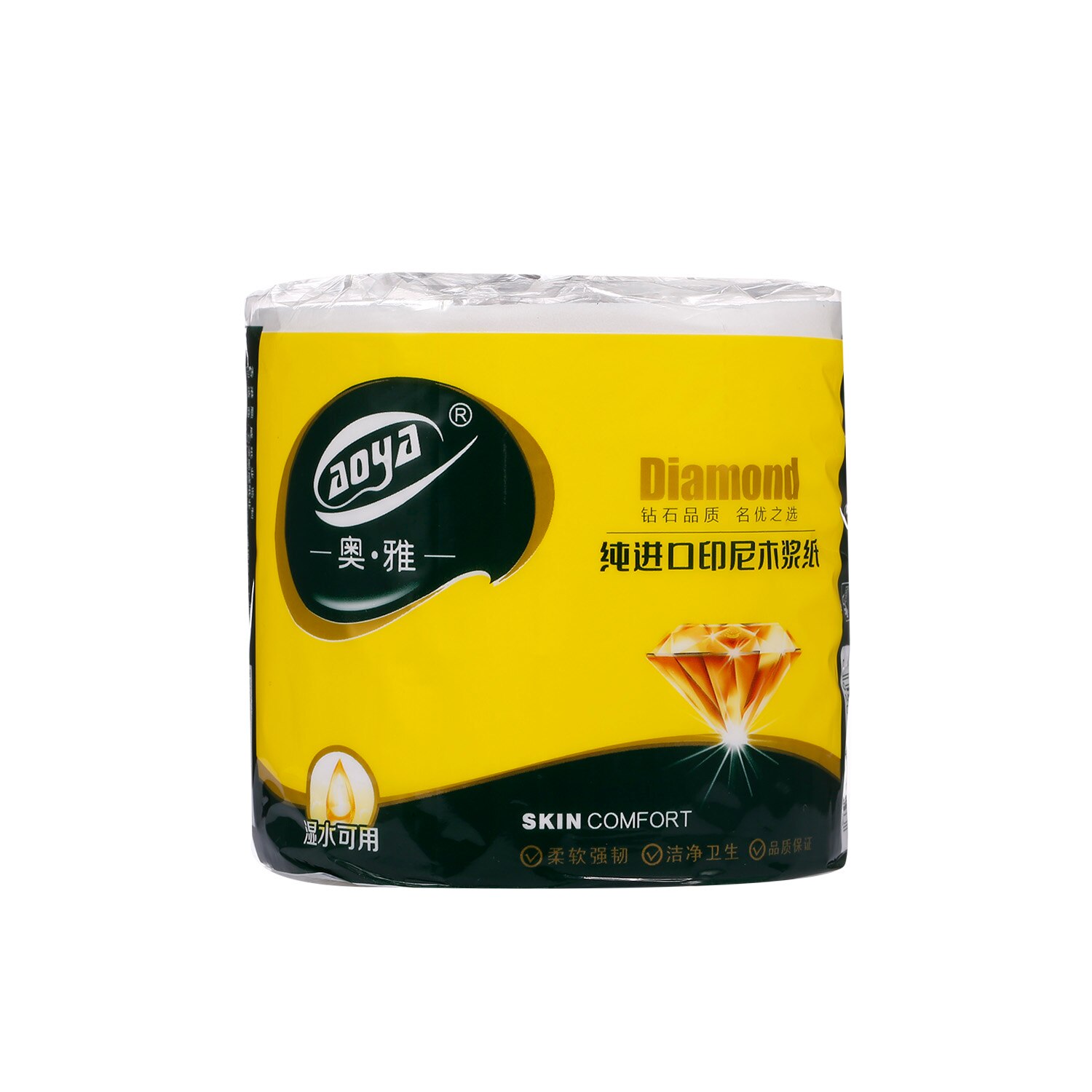 Toilet paper White Indonesia Wood Pulp 4 Layers 10 Pack Eco-Friendly Recycled Paper Home Use Soft