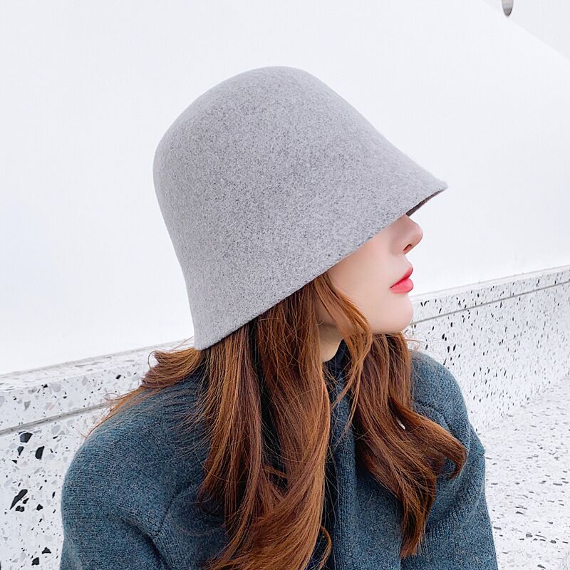 Hiver chapeaux pour femmes décontracté à court bord disquette laine Cloche chapeau dame rue chapeau tempérament sauvage pêcheur chapeau