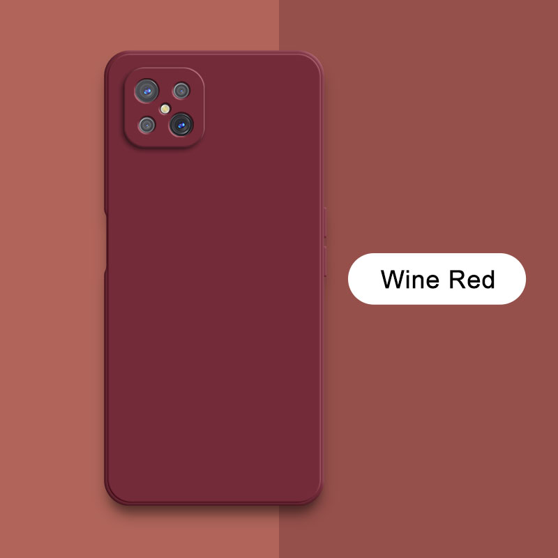 Custodia quadrata in silicone liquido per OPPO A92s Reno4 Reno 4Z Z 5G Fotocamera protettiva 360 Custodia morbida antiurto per telefono Accessori Funda: Neoprene / bianca