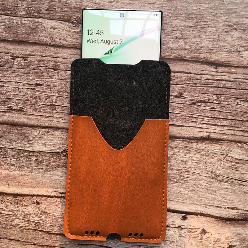 Telefono Borsa,per Samsung galassia Nota10 più 6.8 ultra-magro fatto a mano lana sentito Telefono manica coperchio per galassia Nota10 più Accessori