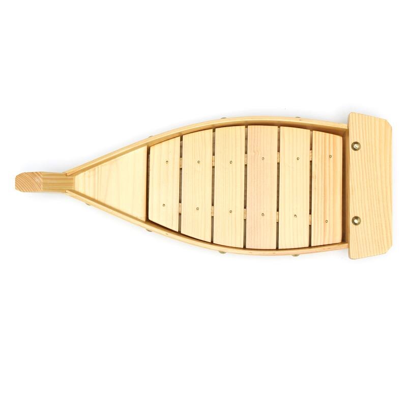 42 x 17 x 7.5cm japansk køkken sushi både sushi værktøj træ håndlavet simpelt skib sashimi diverse kolde retter bordservice