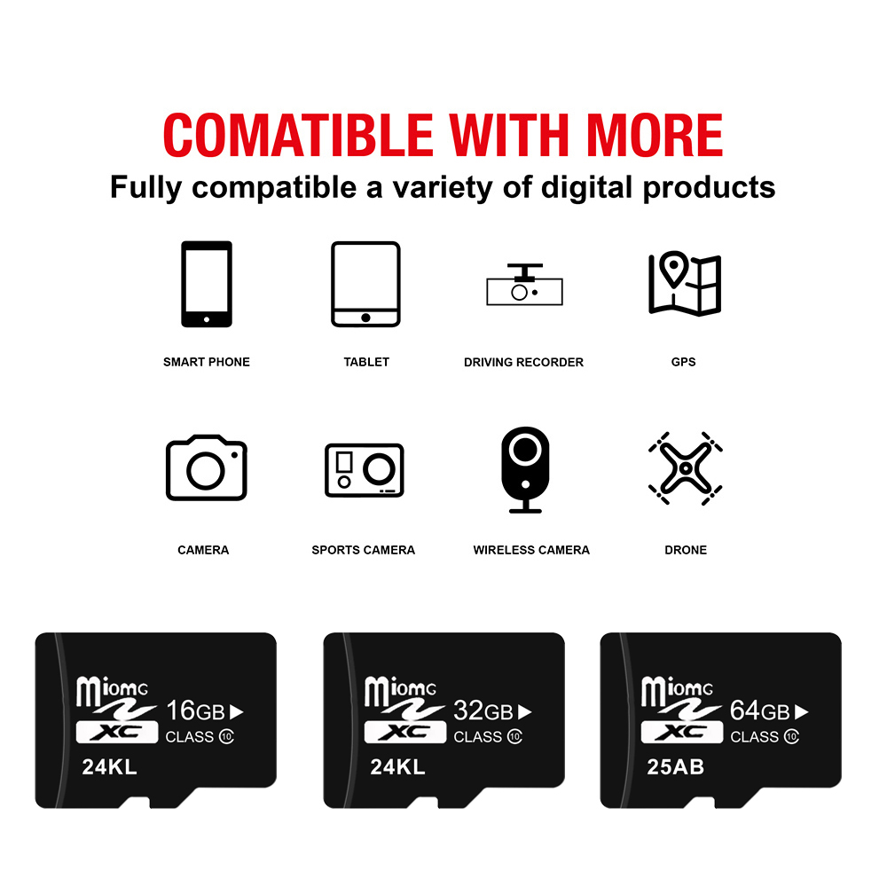 Memory Card 64GB 32GB 16GB Class10 U3 A1 Speed UP TO 60MB/s 4K Full HD Mini Storage Card TF Flash Card For Car Cameras PC Phone