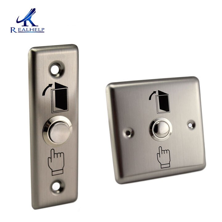 Stainless Steel Push to Exit Buttons Access Control Door Jam Mount Push to Release Button Entry System