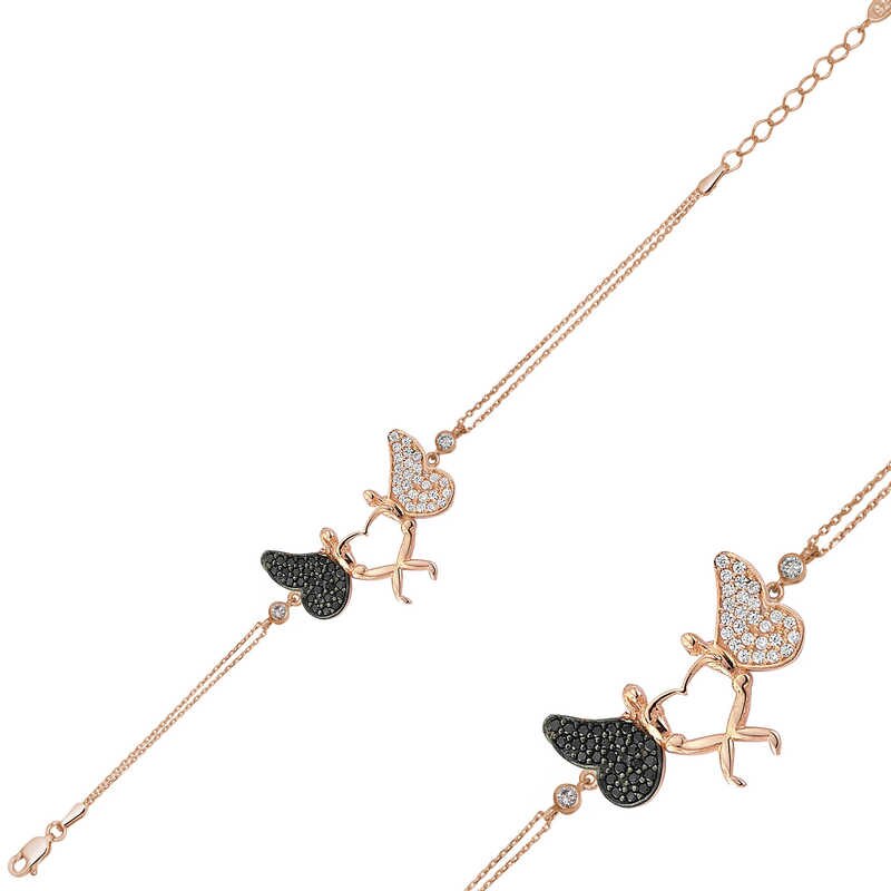 925 Sterling Silver Heart Charm Bracelet - GIA Certified - Chain & Link Style