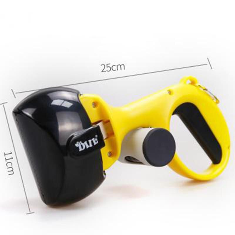 Dog Pooper Scooper Easy Pick Up Garbage Bags Long-Handled Grabber Picker Pet Waste Bag Holder Waste Dispenser Tool