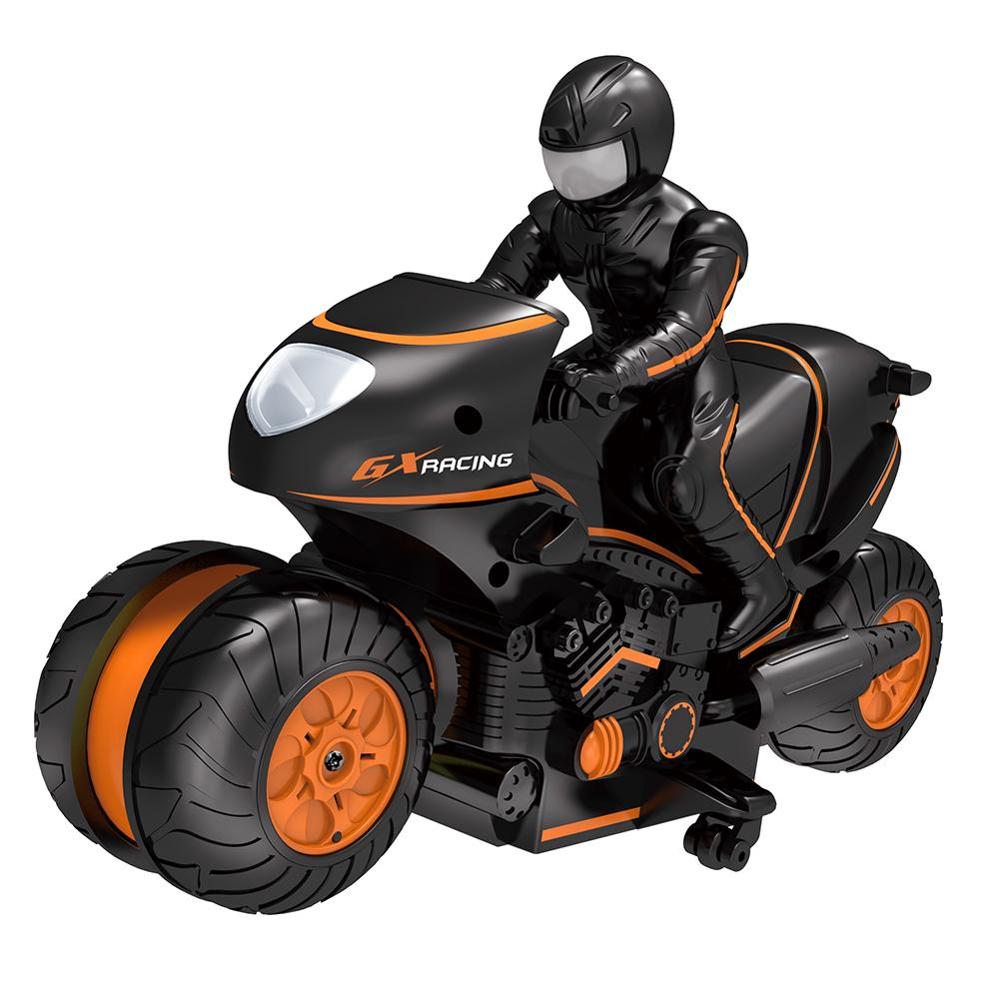 Mini enfants moto électrique télécommande 2.4Ghz 360 rotation dérive haute vitesse escalade moteur jouets: Orange