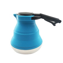 1.5L resistente de alta temperatura hervir hervidor de agua al aire libre plegable portátil olla para agua de café de cocina de silicona hervidor de té