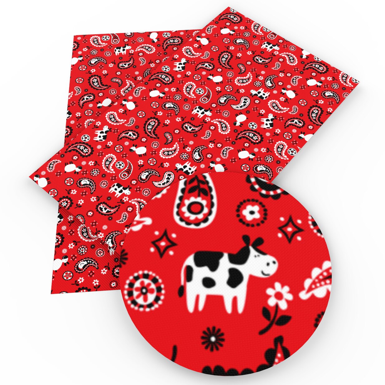 Patchwork Kuh Pferd Polyester Baumwolle Stoff für Gewebe freundlicher NäHenne Quilten Stoffe Hand Material DIY,c14065: 1114649