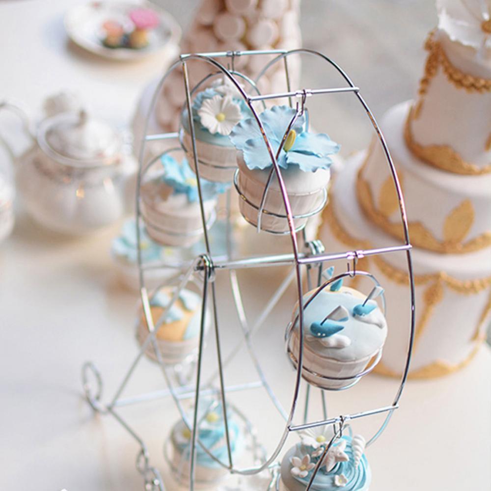 8 Cups Metalen Draaiende Reuzenrad Cupcake Houder Dessert Stand Cake Stand Display Rack Bruiloft Verjaardagsfeestje Decoratie