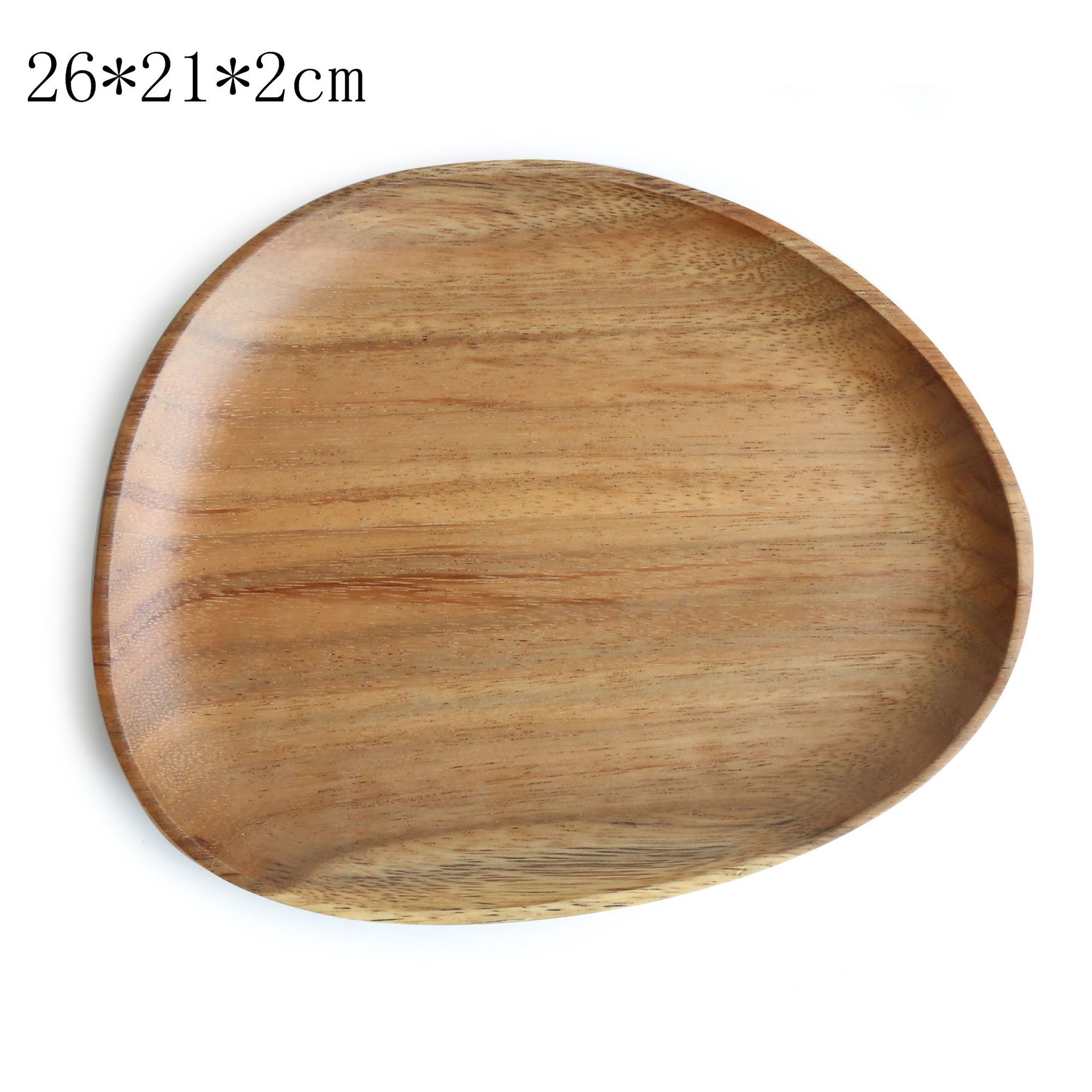 Irregular Acacia Wood Plate Special-shaped Solid Wood Snack Fruit Plate, Wooden Plate cake plate: 26 21 2 cm